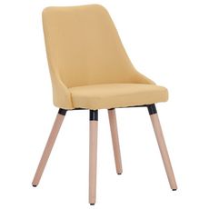 283632 Dining Chairs 2 pcs Yellow Fabric