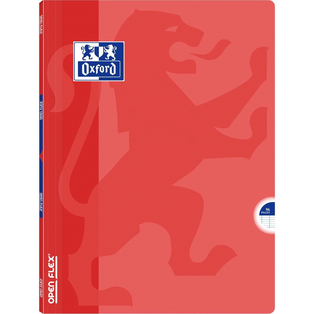 Page De Garde Cahier Ligne 7000 OXFORD Cahier piqué 24x32cm 96 pages grands carreaux Seyes Open Flex rouge  corail pas cher - Auchan.fr