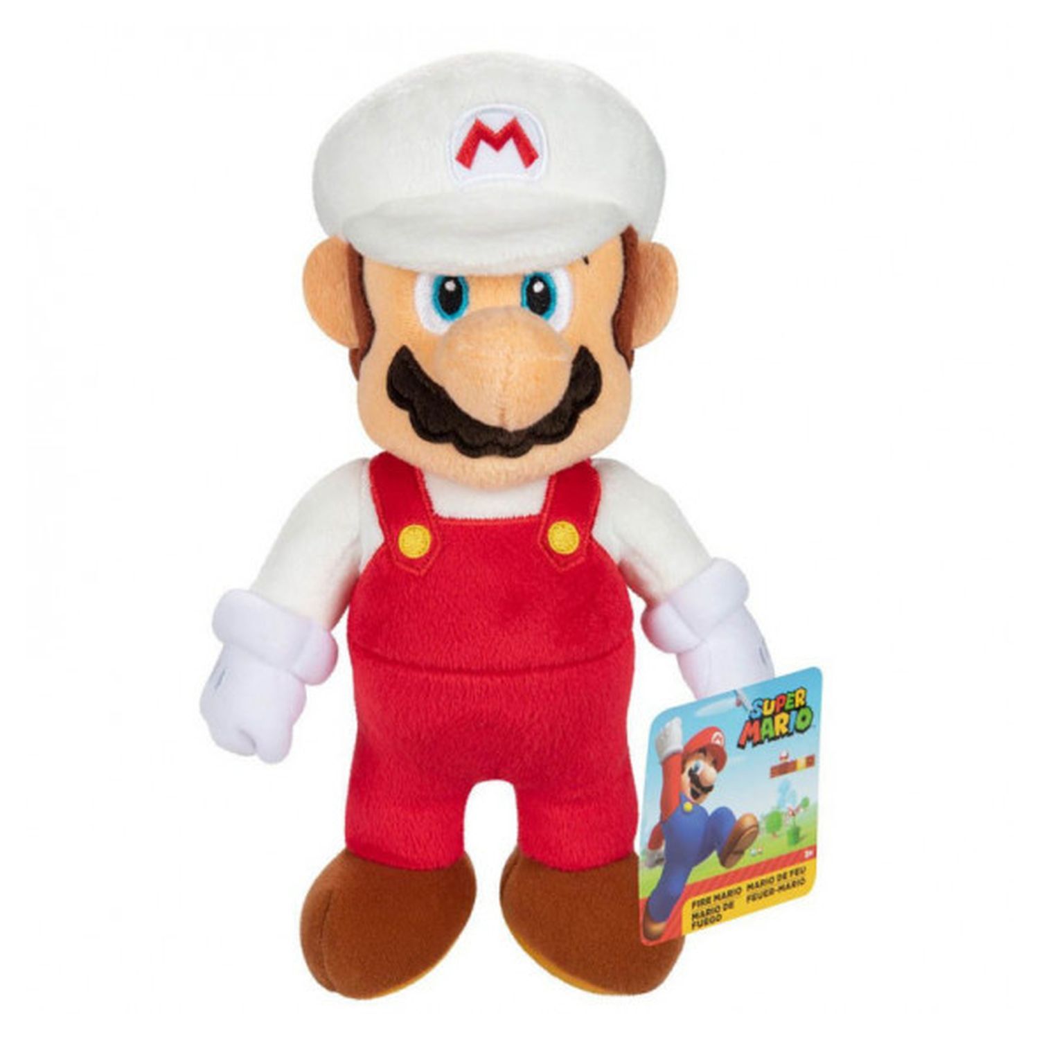 Super mario peluche crapaud caractère 50 cm rouge et blanc champign