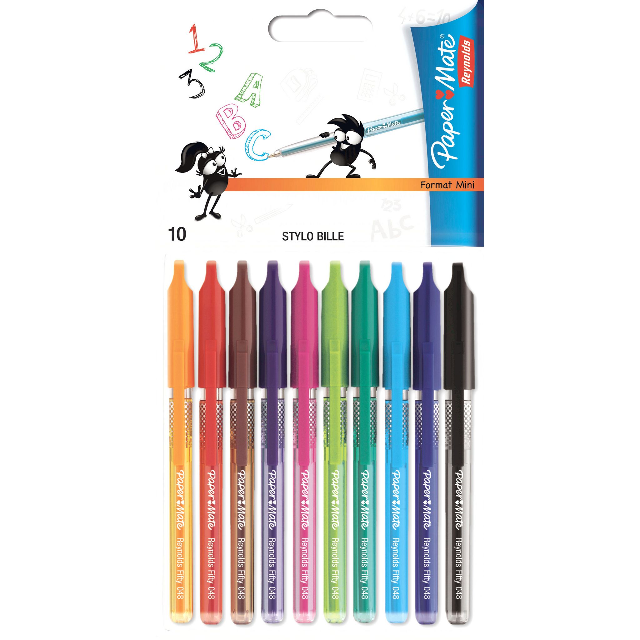 Reynolds SMOOTHMATE Boîte de 10 CT – Stylo à bille léger avec prise en main  confortable pour une écriture extra lisse, papeterie scolaire et de bureau