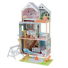 Maison Hallie en bois pour poupées de 30 cm