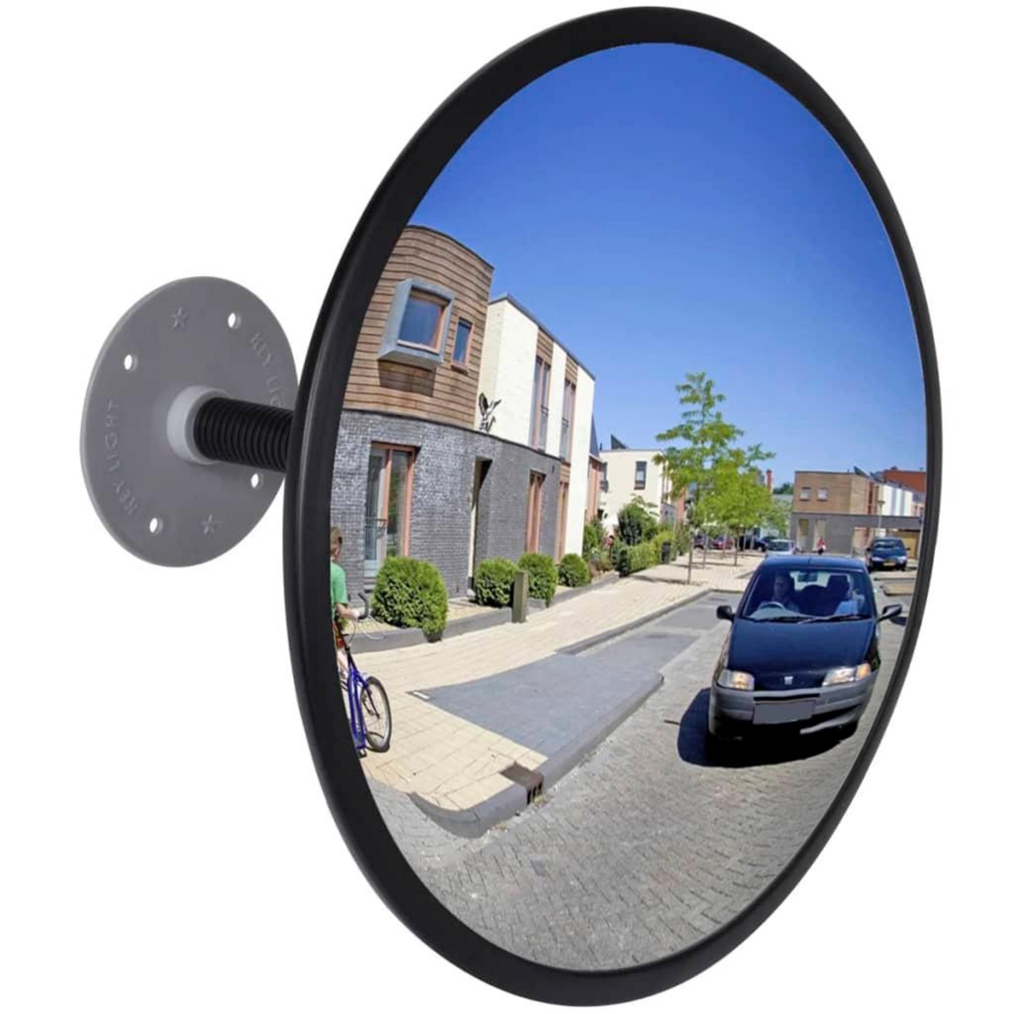 vidaXL Miroir convexe d'extérieur 30 cm (noir)