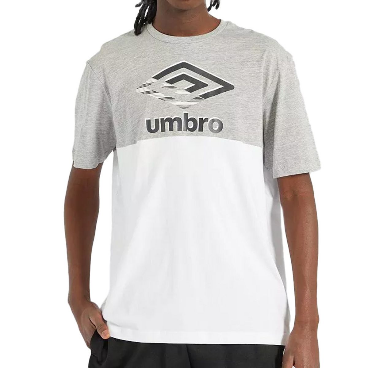 T shirt Gris Blanc Homme Umbro Bas