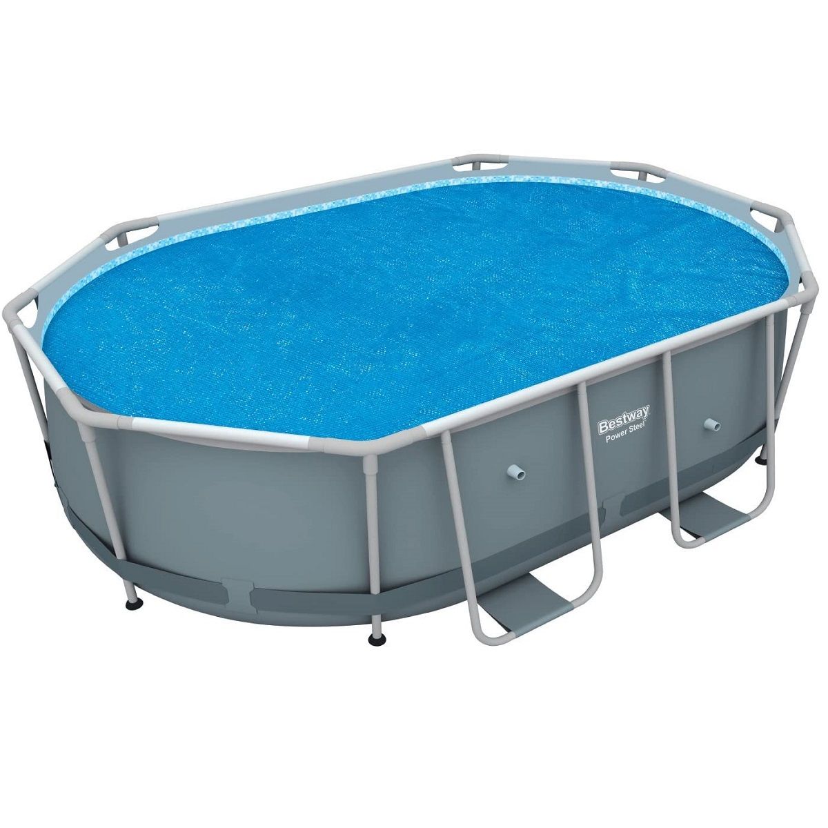 BESTWAY Bâche solaire 466 x 280 cm pour piscine hors sol ovale Power Steel