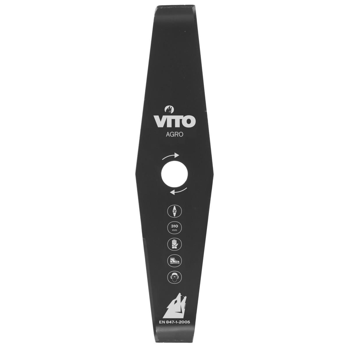VITO Garden Lame de coupe 310mm VITO pour débroussailleuse 2 dents alesage 25.4 standard