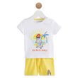 IN EXTENSO Ensemble t-shirt manches courtes ours + short bébé garçon. Coloris disponibles : Blanc