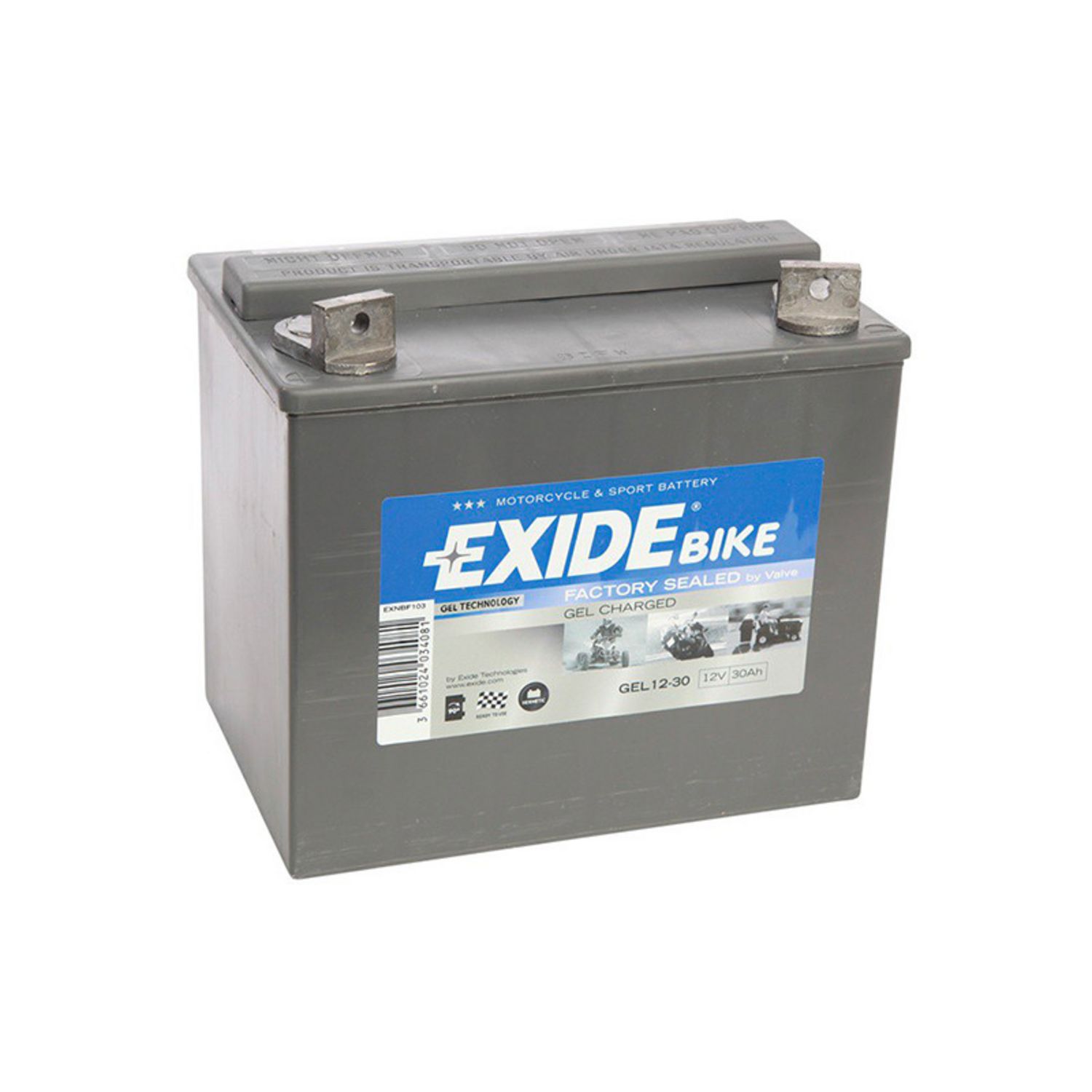 EXIDE Batterie moto Exide 53030 GEL12-30 12v 30ah 180A pas cher 