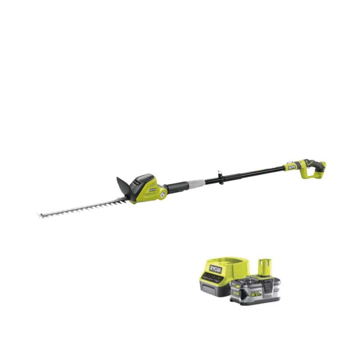 Ryobi Pack RYOBI taille-haies 18V OnePlus OPT1845 - 1 batterie 5.0Ah - 1 chargeur rapide 2.0Ah RC18120-150