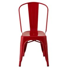 Chaise Design en Métal  Bistro  85cm Rouge