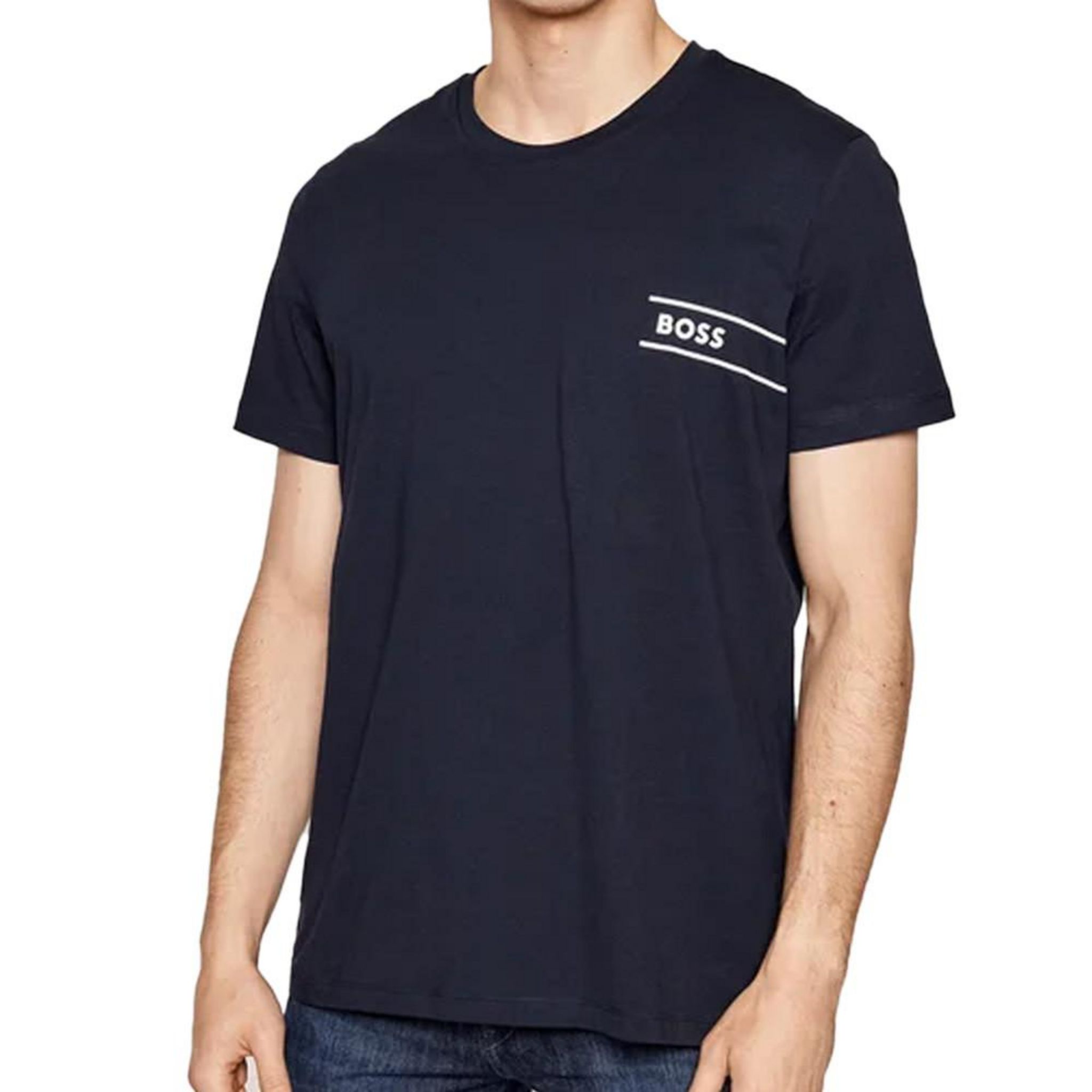 T shirt Noir Homme Hugo Boss Rn 24