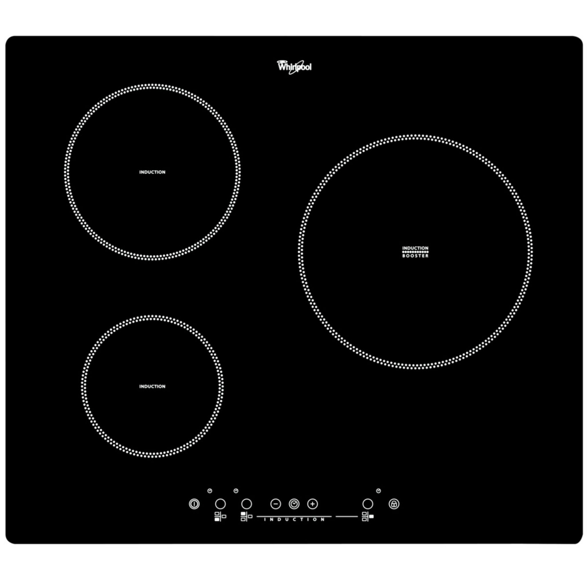 Plaque de cuisson induction encastrable 60cm, 3 foyers, 5300W