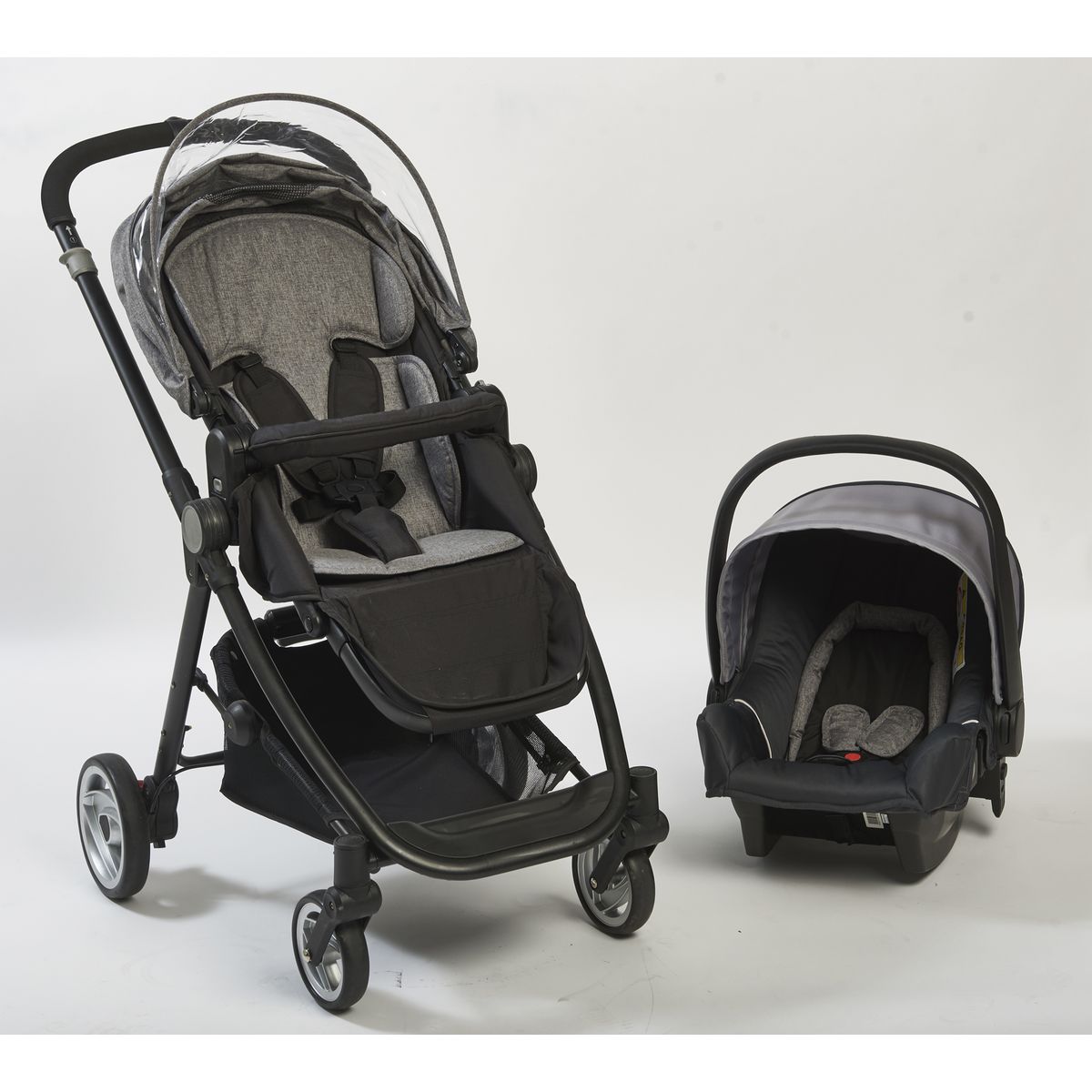 KIKKABOO Poussette combinée trio 3 en 1 avec siège auto Gianni Kikka 0+ pas  cher 