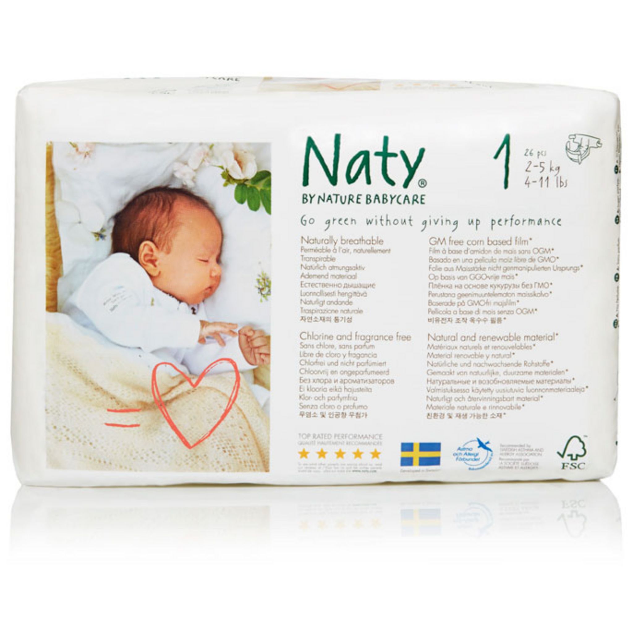 Naty Couches Nouveau né (2-5kg) Taille 1