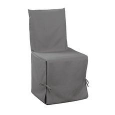 Housse de chaise à nouettes en polyester CLASSIC (Gris)