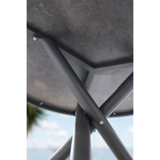 PARIS GARDEN Table de jardin ronde en aluminium 129 cm grisanthracite PILAT