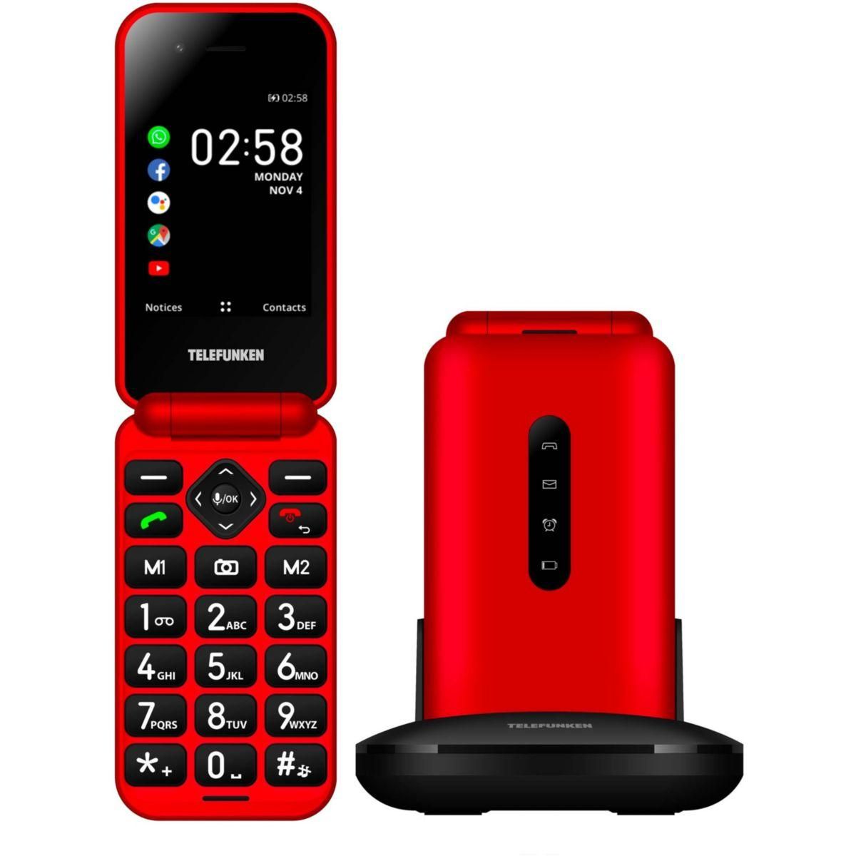 TELEFUNKEN Téléphone portable S740 Rouge pas cher 