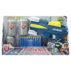 Pack Pistolet Phenix + 3 canettes + 10 fléchettes