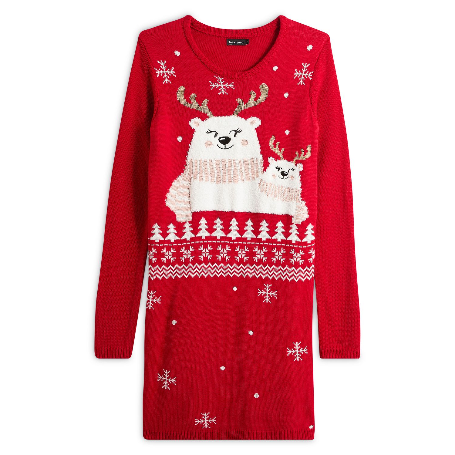 INEXTENSO Robe pull de noel femme pas cher Auchan