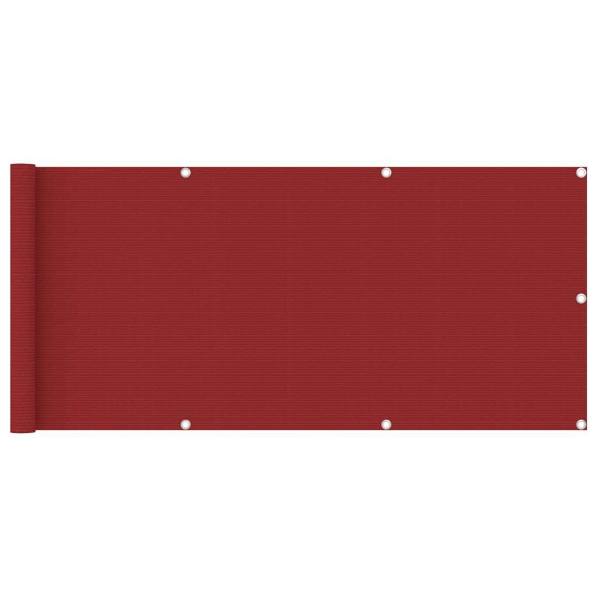VIDAXL Ecran de balcon Rouge 75x400 cm PEHD