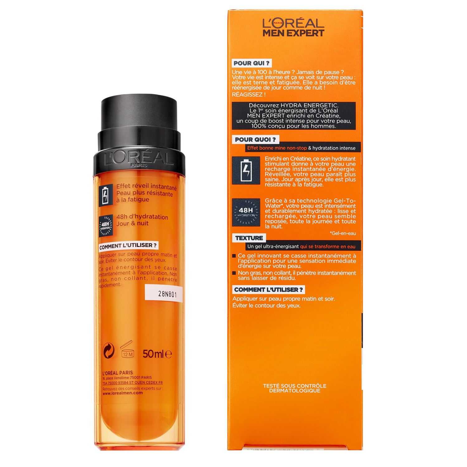 L Oreal Men Expert Hydra Energetic Creatine 50 Ml Pas Cher A Prix Auchan