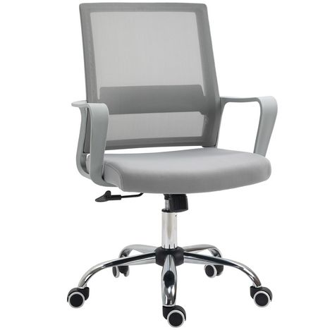 HOMCOM Fauteuil de bureau à roulettes chaise manager ergonomique pivotante  hauteur réglable lin beige