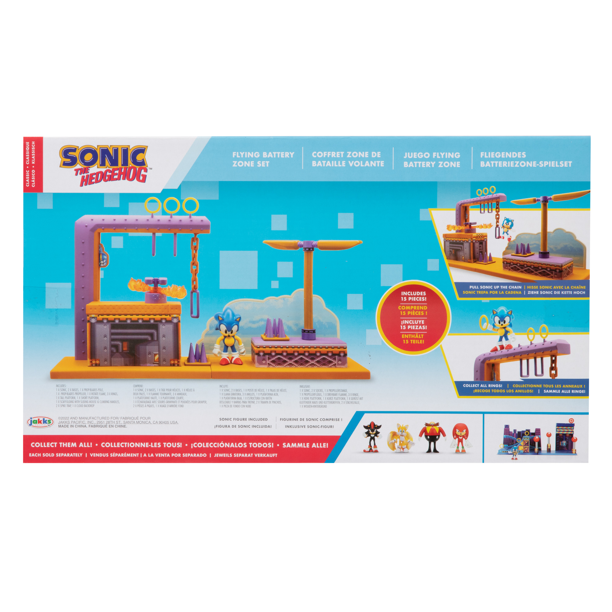 JAKKS PACIFIC Coffret 3 figurines 10cm Sonic The Hedgehog Classic pas cher  