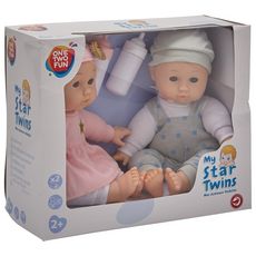 One Two Fun Coffret Poupees Bebes Jumeaux 30 Cm Pas Cher A Prix Auchan
