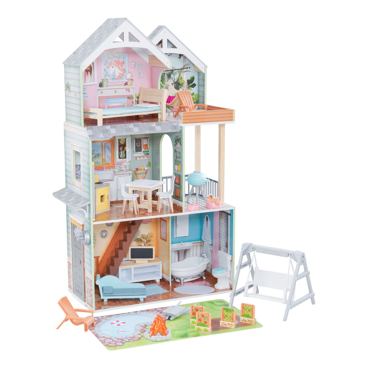 Kidkraft Maison de poupées en bois grande vue pas cher 