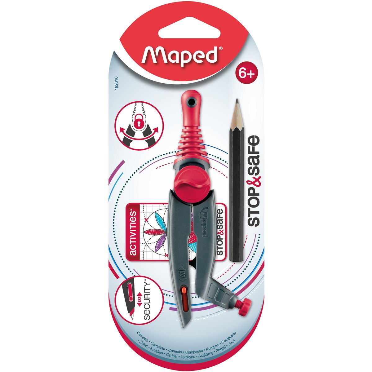 Compas Crayon Maped Stop System avec blocage des branches