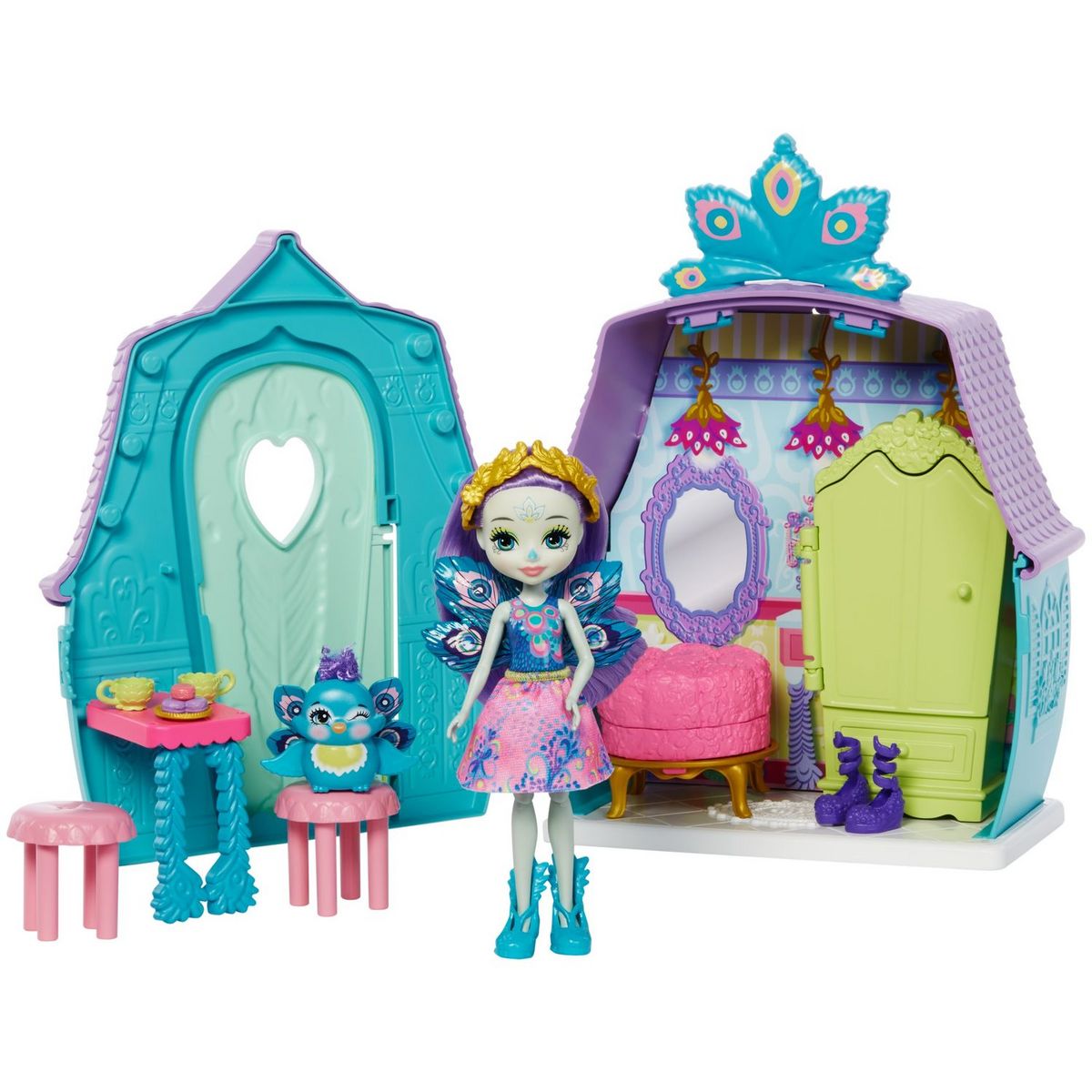 MATTEL Enchantimals Playset - Maison de Patter Paon pas cher 