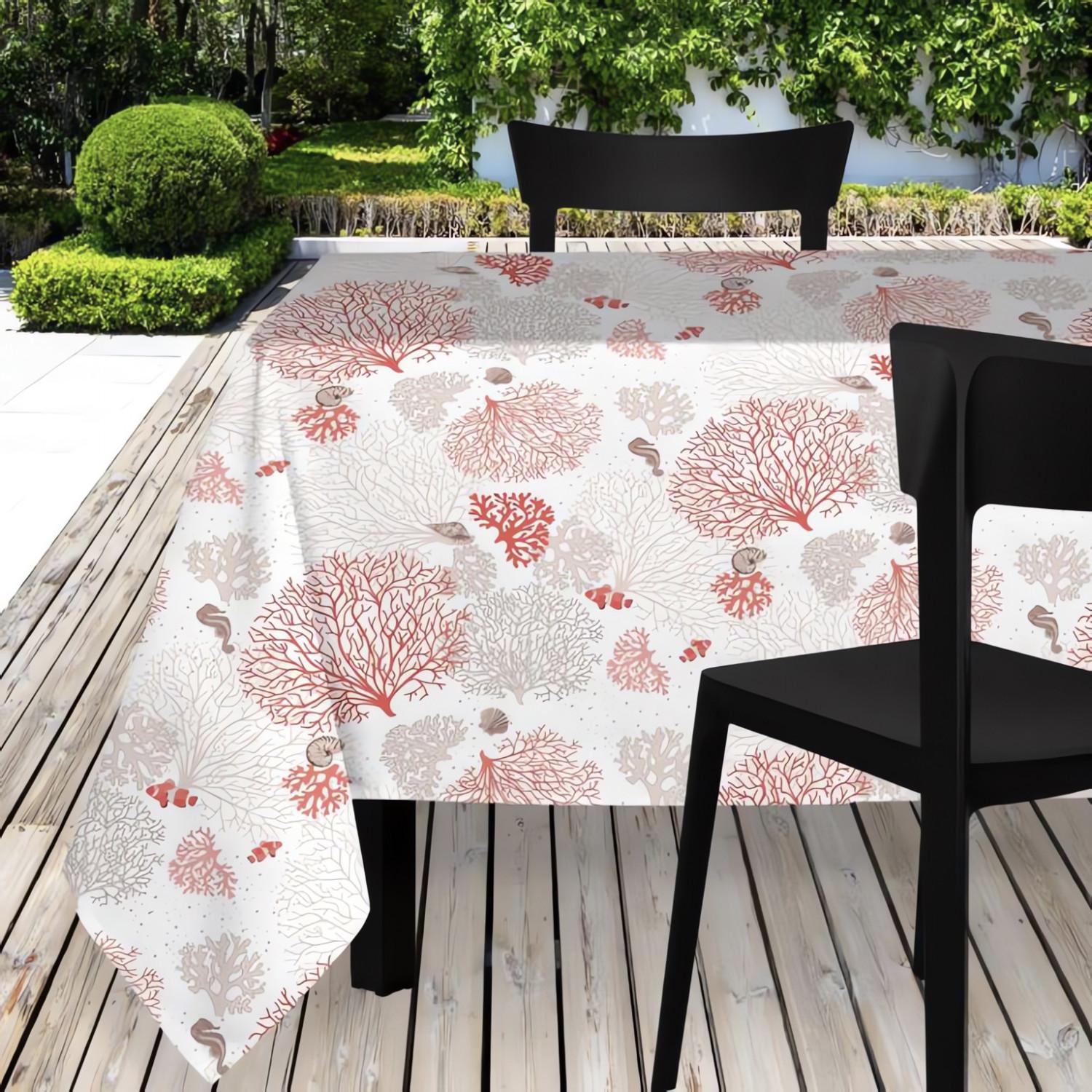 Soleil d'ocre Nappe toile cirée ovale 140x240 cm BISTROT pas cher