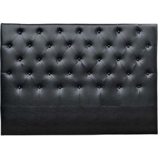 Tête de lit capitonnée  Déco  - 169 cm - Noir - En PVC