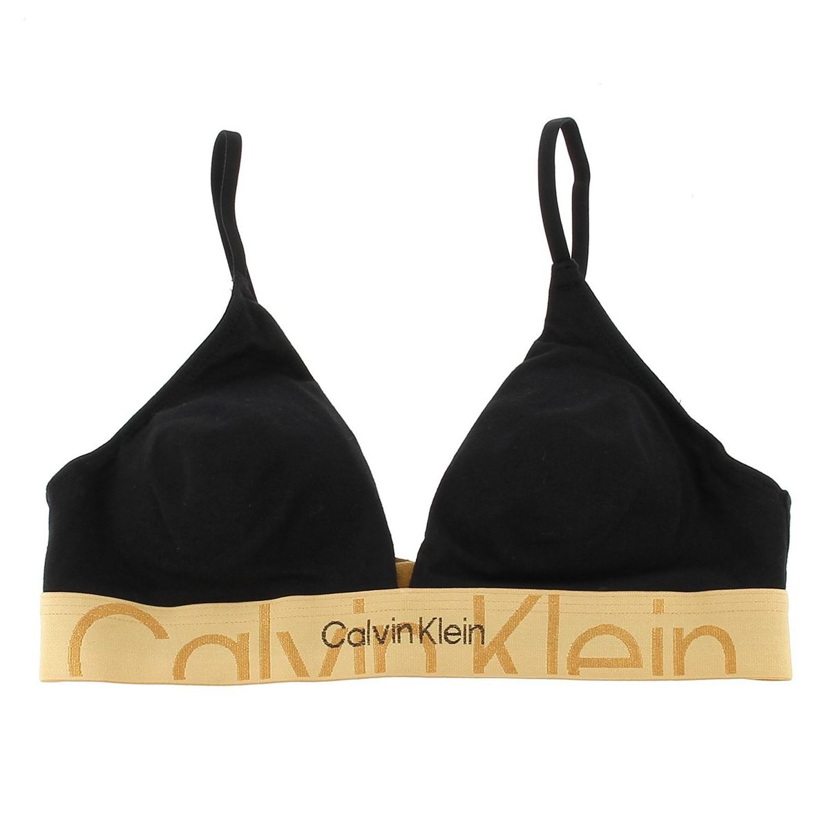 Calvin Klein Sous-vêtement soutien gorge Calvin klein Lght lined triangle blk/gold  7-226