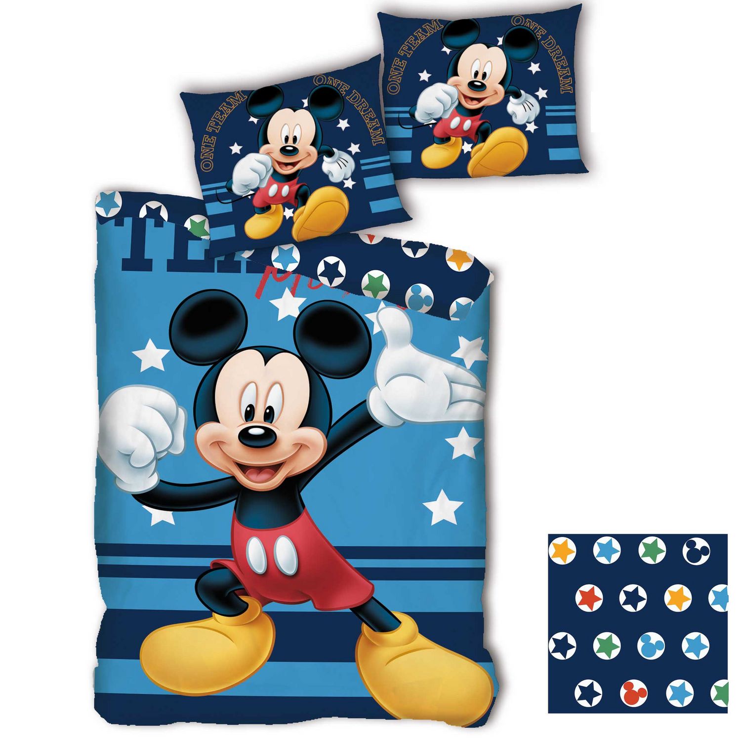 Mickey et ses Amis - Parure de Lit Bébé Coton - Housse de couette 100x135  cm Taie 40x60 cm - Achat & prix