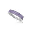 blue pearls bracelet bangle orné de cristal violet de swarovski et plaqué or blanc - cry a142 g