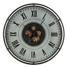 Horloge Murale Ronde  Romano  109cm Noir