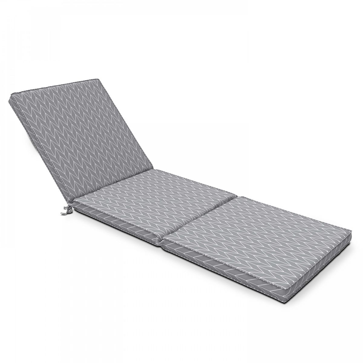 Coussin bain de soleil polyester gris 186 x 60 x 5 cm pas cher 