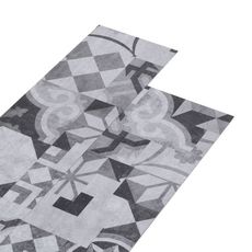Planches de plancher PVC 4,46 m² 3 mm Autoadhesif Motif de gris