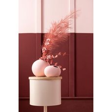 Paris Prix Vase Design  Boule Céramique  18cm Rose Pastel