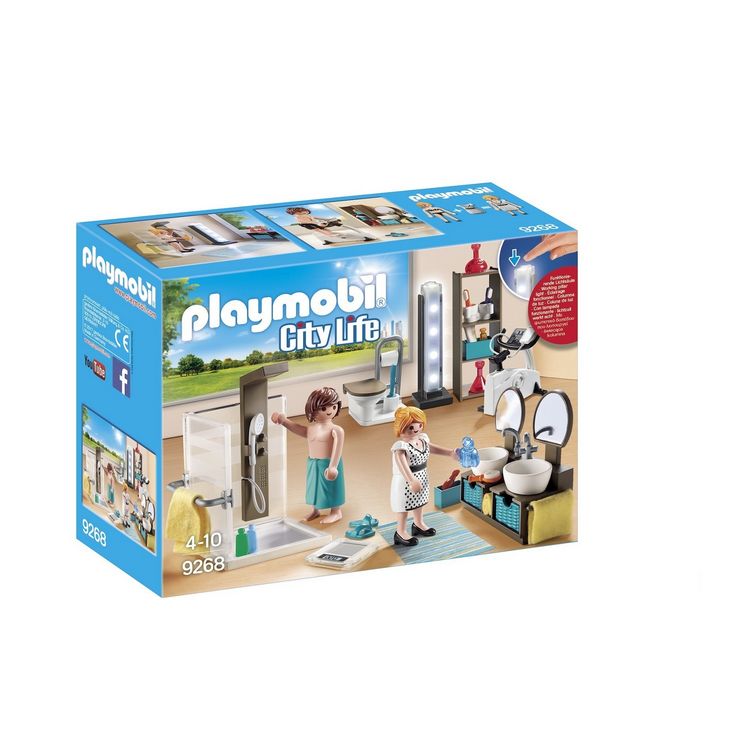 Playmobil City Life 9268 Salle de bain avec douche à l'italienne - Playmobil  - Achat & prix