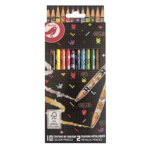 Etui 12 crayons de couleur