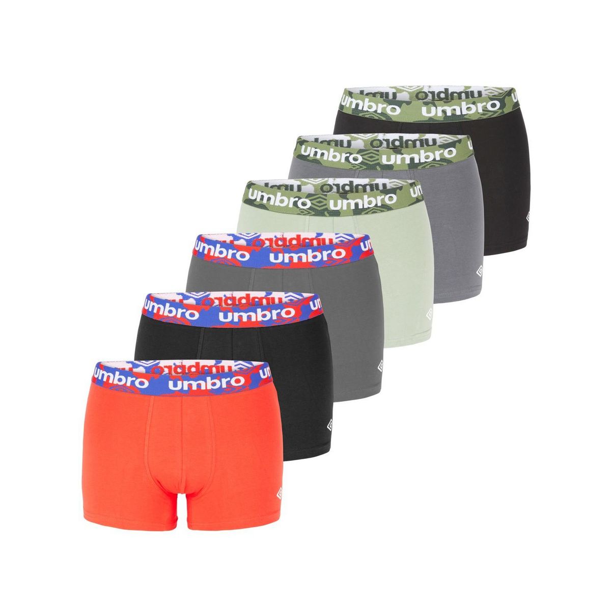 UMBRO Lot de 6 Boxers homme en coton pas cher Auchan