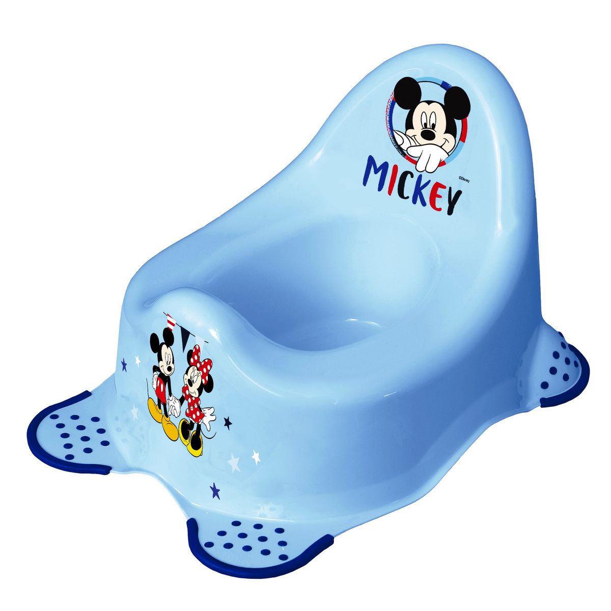 DISNEY Pot bébé antidérapant bleu Mickey pas cher 