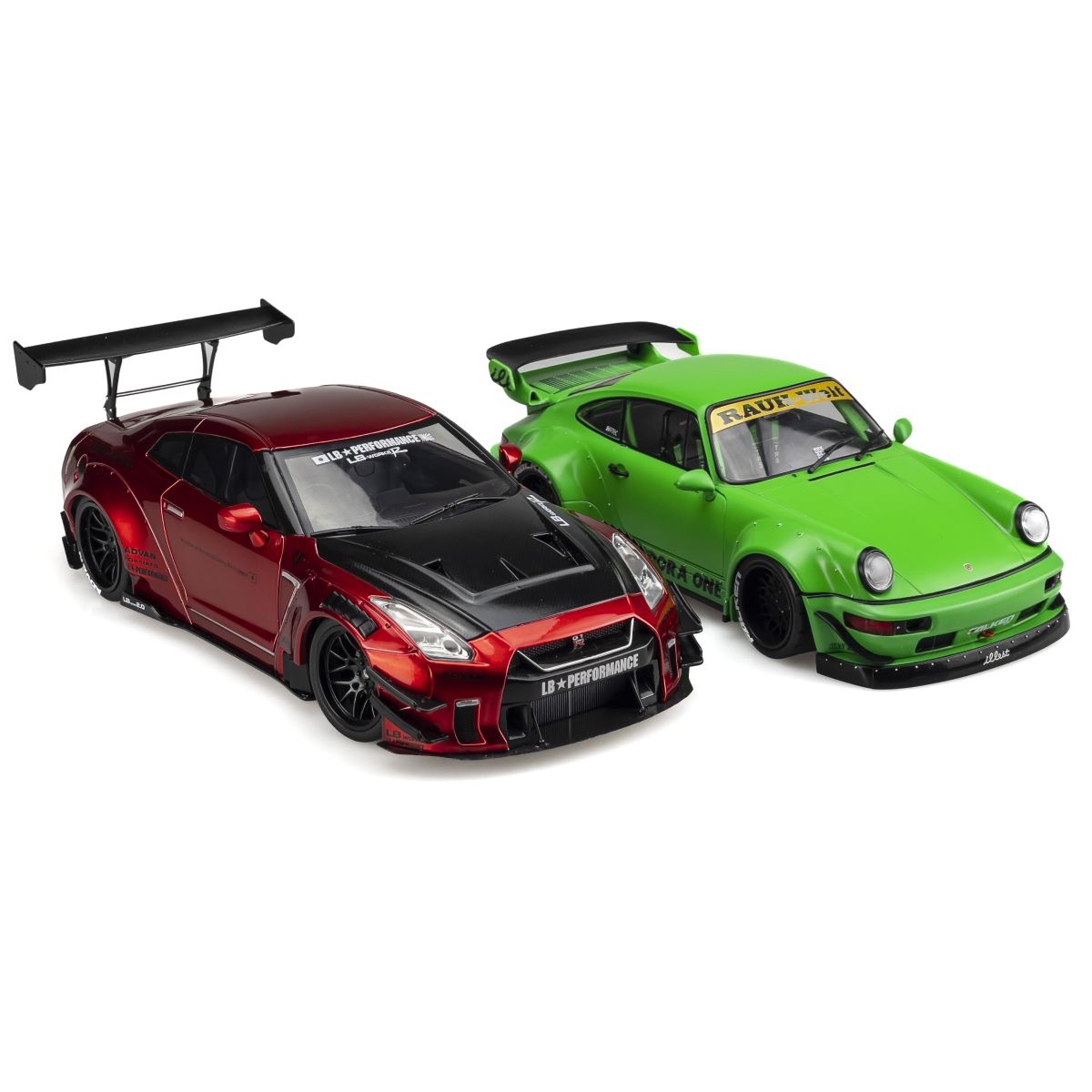 Pack Véhicules 1/18 RWB 964 Errabareshi Mono et Nissan Skyline (R35)