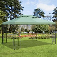 Toile de rechange pour pavillon tonnelle tente 3 x 4 m polyester haute densité 180 g/m² vert
