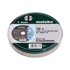 METABO SAS Meules de tronçonnage Set10 SP 125x1,0x22,23