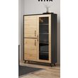 Vitrine 3 portes  LED inclus L116cm VIVA. Coloris disponibles : Bois