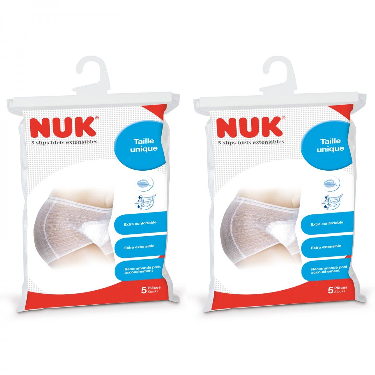 NUK Lot de 10 slips filet extensibles pas cher 