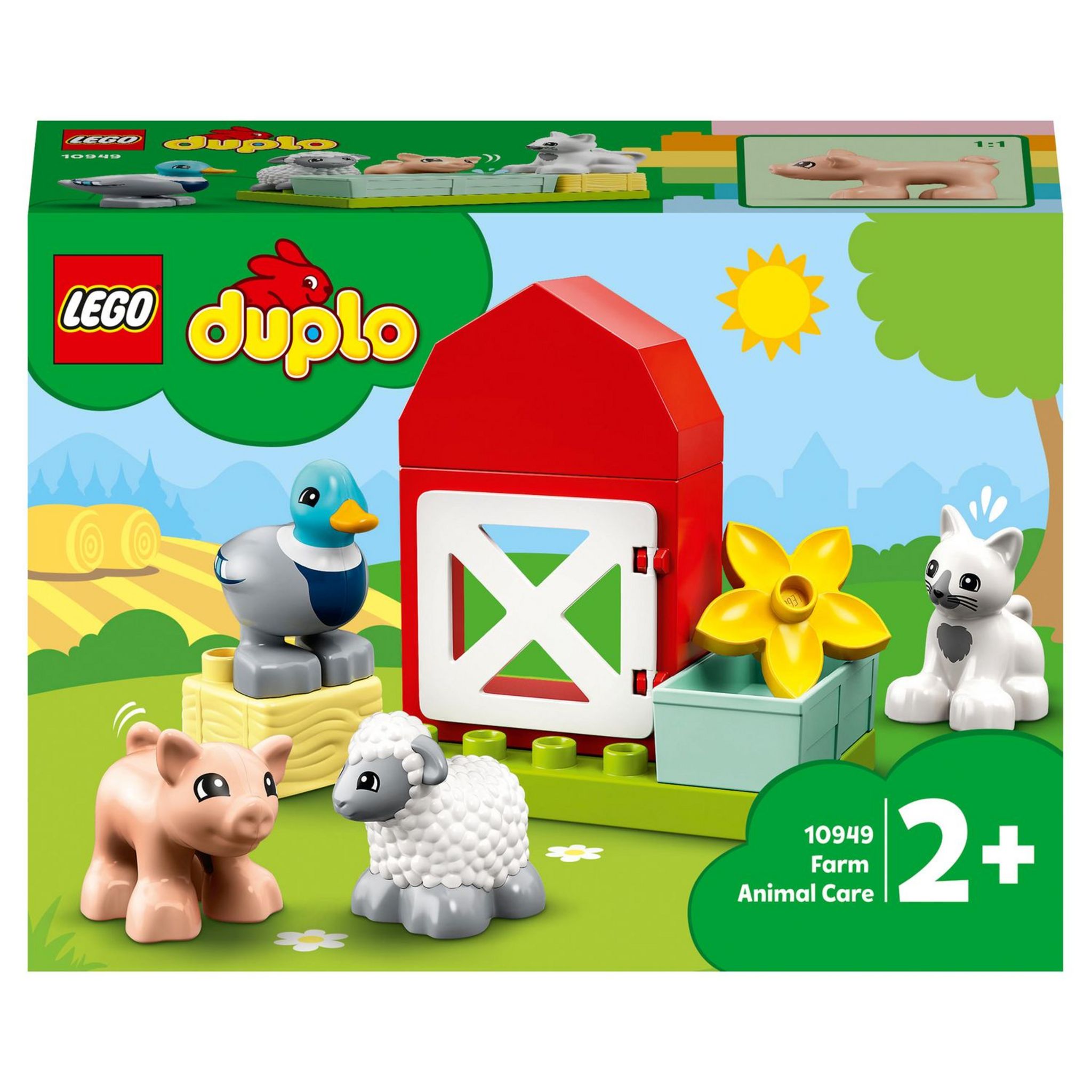 LEGO Duplo 10952 pas cher, La grange, le tracteur et les animaux de la ferme