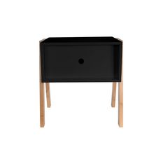 The Home Deco Factory Table de chevet scandi Anja - L. 44 x H. 45 cm - Noir